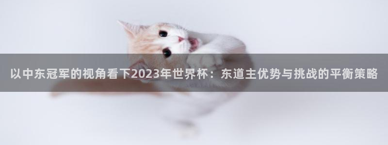 以中东冠军的视角看下2023年世界杯：东道主优势与挑战的平衡策略